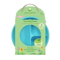 Tigela de Aprendizagem de Silicone de Brotos Verdes, Verde