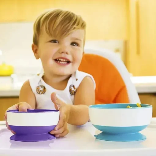 Tigelas de sucção Munchkin Stay Put, cores sortidas, pacote com 3