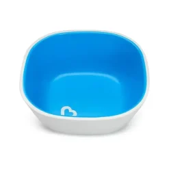 Tigelas Munchkin Splash para crianças, azul/verde