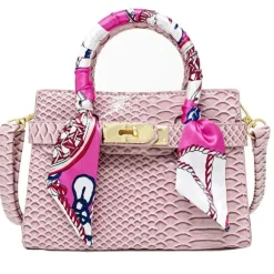 Tiny Treats - Bolsa Lenço de Crocodilo, Rosa