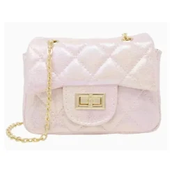 Tiny Treats - Classic Quilted Shiny Mini Bag, Pearl