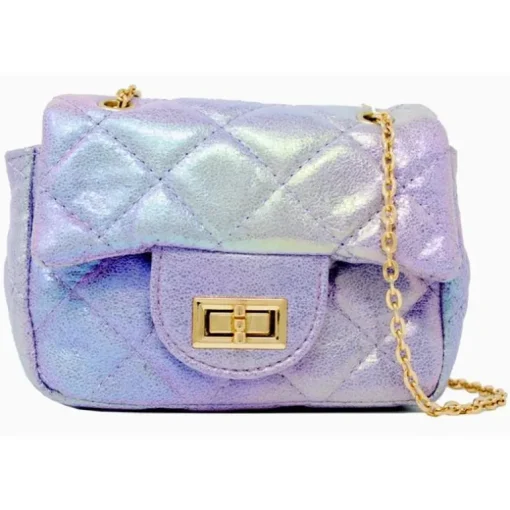 Tiny Treats - Classic Quilted Shiny Mini Bag, Purple