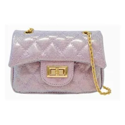 Tiny Treats - Classic Quilted Sparkle Mini Purse, Baby Purple