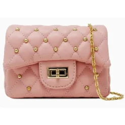 Tiny Treats - Classic Quilted Stud Mini Bag, Pink