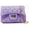 Tiny Treats - Classic Quilted Stud Mini Bag, Purple