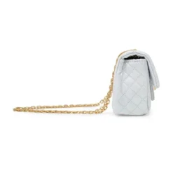 Tiny Treats - Classic Quilted Flower Pearl Handbag Gold