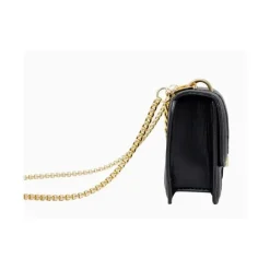Tiny Treats - Classic Quilted Large Flap Handbag, Black