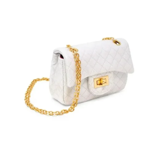 Tiny Treats - Classic Quilted Flower Pearl Handbag Gold