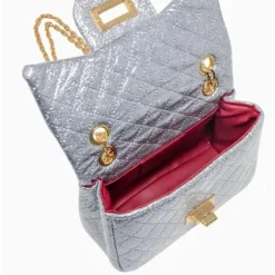 Tiny Treats - Classic Quilted Sparkle Mini Bag, Silver