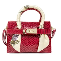 Tiny Treats - Crocodile Scarf Handbag, Red
