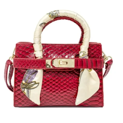 Tiny Treats - Crocodile Scarf Handbag, Red