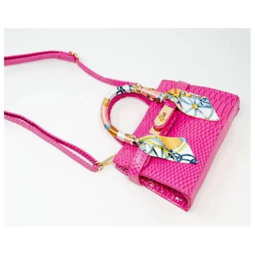 Tiny Treats - Crocodile Scarf Handbag, Red