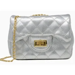 Tiny Treats - Metallic Classic Mini Purse, Silver