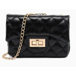 Tiny Treats - Metallic Classic Mini Purse, Black