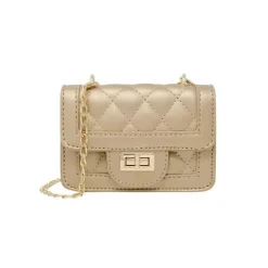 Tiny Treats - Mini bolsa acolchoada clássica minúscula, dourada