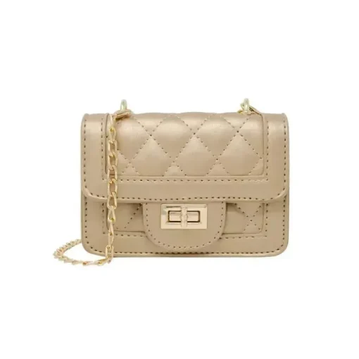 Tiny Treats - Mini bolsa acolchoada clássica minúscula, dourada