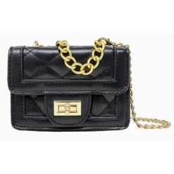 Tiny Treats - Tiny Classic Quilted Mini Purse, Black