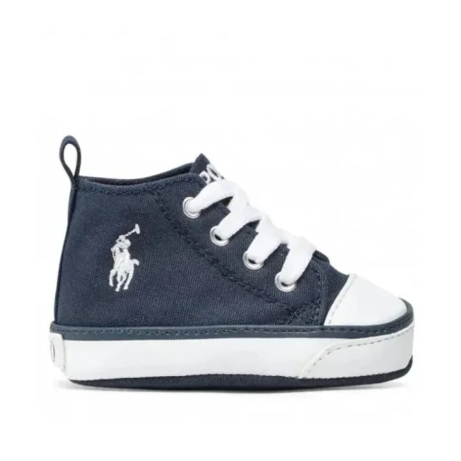 Tênis de cano alto Ralph Lauren Baby - Boy Hamptyn, azul marinho