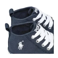 Tênis de cano alto Ralph Lauren Baby - Boy Hamptyn, azul marinho