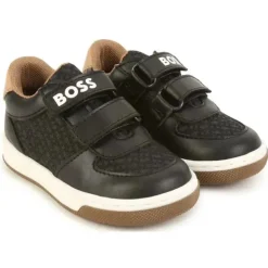 Tênis Hugo Boss Baby - Meninos Preto Tan Velcro
