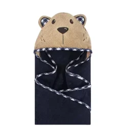 Toalha Baby Vision Animal com Capuz, Urso Xadrez