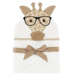 Toalha com capuz animal Baby Vision, girafa nerd