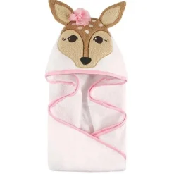 Toalha com capuz Hudson Baby Animal, fulvo