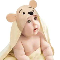 Toalha de banho de bebê com capuz Lambs &amp; Ivy, Winnie the Pooh