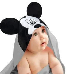 Toalha de banho para bebê com capuz Lambs &amp; Ivy, Mickey Mouse