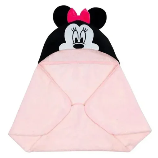 Toalha de banho para bebê com capuz Lambs &amp; Ivy, Minnie Mouse