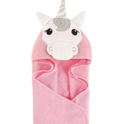Toalha Hudson Baby Animal com capuz, unicórnio