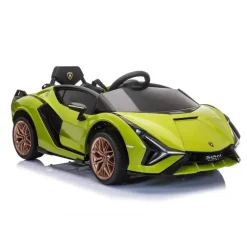 Tobbi - Carro Lamborghini infantil movido a bateria, brinquedo de passeio com controle remoto, verde