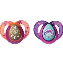Tommee Tippee - chupetas noturnas - pacote de 2, cores podem variar