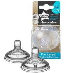 Tommee Tippee - Close To Nature 2 Pk Adicionado Cereal Nipple