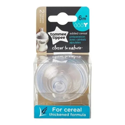 Tommee Tippee - Close To Nature 2 Pk Adicionado Cereal Nipple