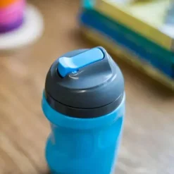 Tommee Tippee - Copo de palha isolado para crianças, à prova de derramamento, 9 onças, 12 m +, 2 contagens, azul e laranja