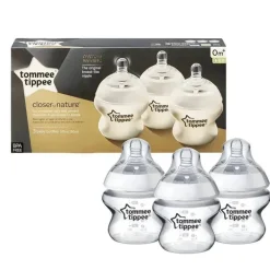 Tommee Tippee - Garrafa 5Oz 3Pk Closer to Nature, Branca
