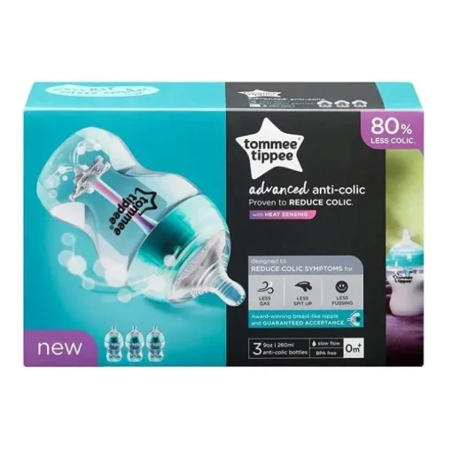 Tommee Tippee - mamadeiras anticólicas avançadas de 9 onças e 3 unidades