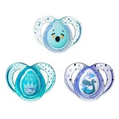 Tommee Tippee - 3Pk mais perto da natureza Dia e noite Chupetas que brilham no escuro 6-18M - As cores podem variar