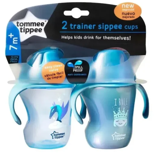 Tommee Tippee 2-Pack Infant Trainer Sippee Cup 7M+ 8Oz - As Cores Podem Variar