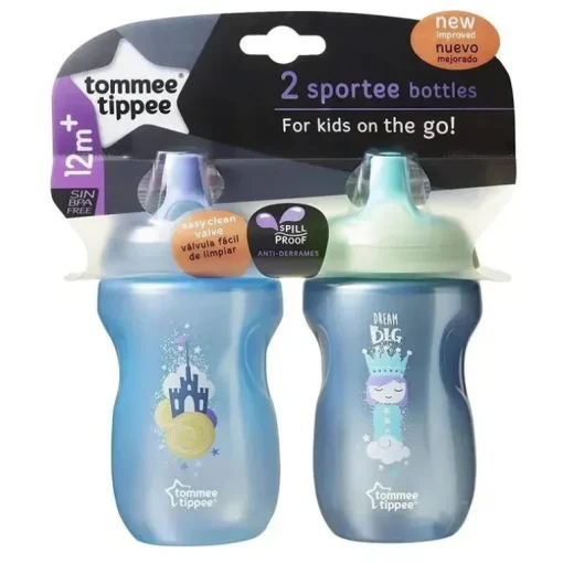 Tommee Tippee 2-Pack 10oz Garrafa Sportee Infantil 12+ Meses - As Cores Podem Variar