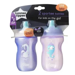 Tommee Tippee 2-Pack 10oz Garrafa Sportee Infantil 12+ Meses - As Cores Podem Variar