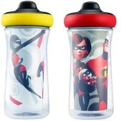 Tomy - 2 copos isolados com canudinho 9 onças, Incríveis