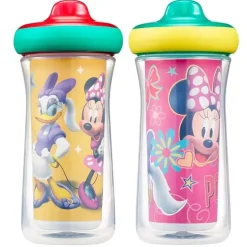 Tomy - 2 pacote de copo com canudinho isolado 9 onças, Minnie