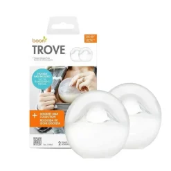 Tomy - Boon Trove Pacote de bomba tira leite manual de silicone com bolsa de viagem, pacote com 2