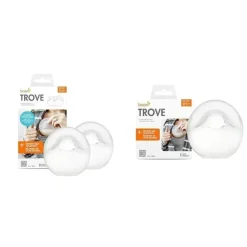 Tomy - Boon Trove Pacote de bomba tira leite manual de silicone com bolsa de viagem, pacote com 2