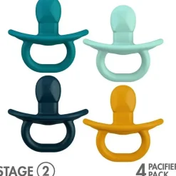 Tomy - Chupeta Boon 4Pk Blue Jewl Estágio 2, 3M