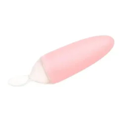 Tomy - Colher dispensadora de comida para bebê de silicone Squirt rosa