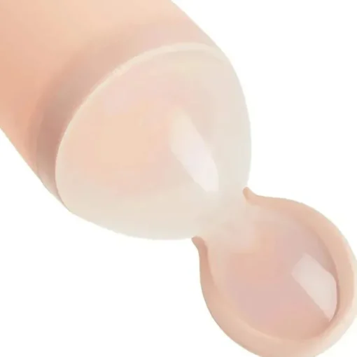 Tomy - Colher dispensadora de comida para bebê de silicone Squirt rosa