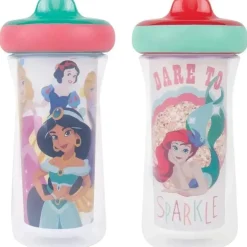 Tomy - Copo com canudinho de 9 onças do primeiro ano, princesa | Item sortido - 1 pacote